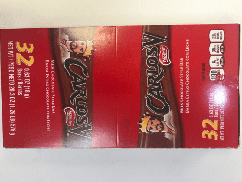 Nestle - Carlos V Milk Chocolate Style Bar 64ct